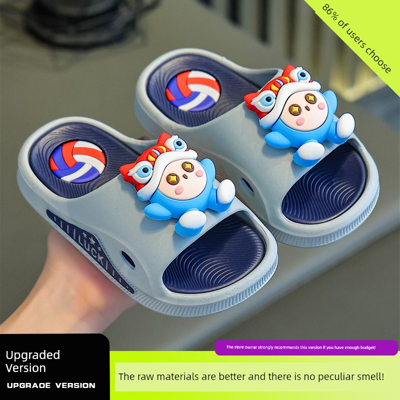 Children's Slippers for Boys, Summer 2026 New Model, Cute Cartoon Design for Girls, Non-Slip Thick-Soled Sandals for Older Kids — 3