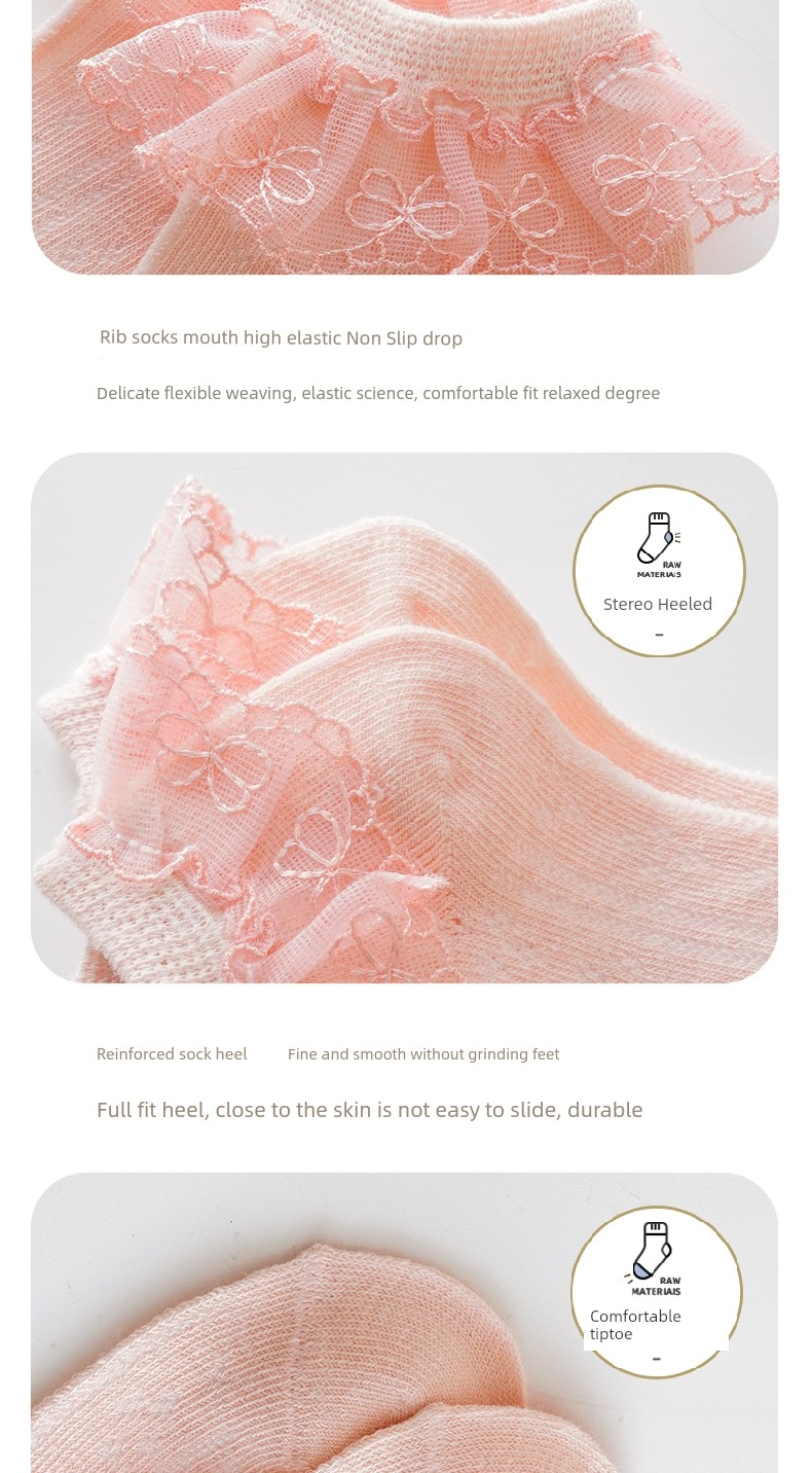 Summer Thin Girl Princess Lace White Socks — 8