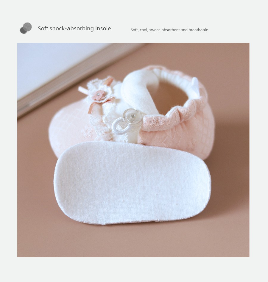 Baby Spring and Autumn Shoes That Don'T Slip Off, Princess-Style Shoe Covers for Baby Girls, 6 to 12 Months, Newborn Shoes 0-3 Months — 10