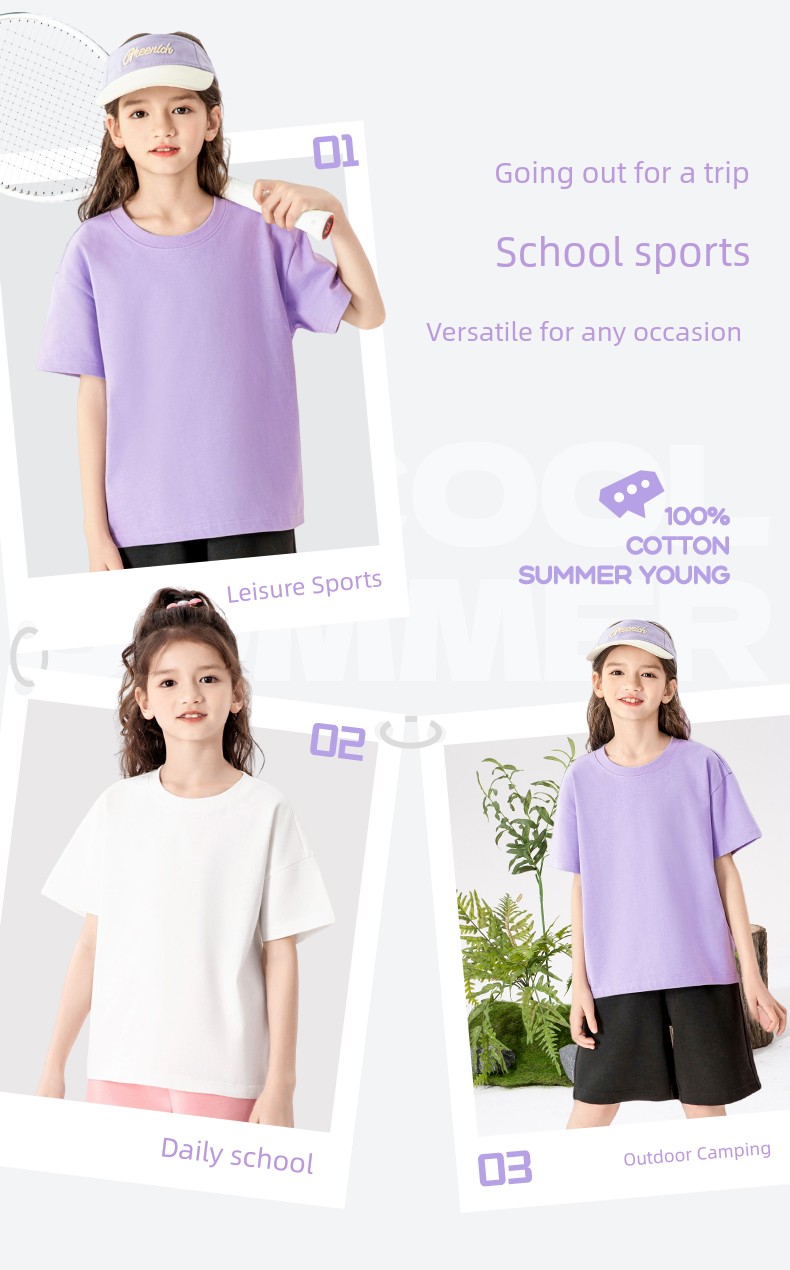 Jeanswest Children's Clothing Girls' Short-Sleeved T-Shirt 2026 New White Pure Cotton Top Children's Summer Clothing T-Shirt — 10