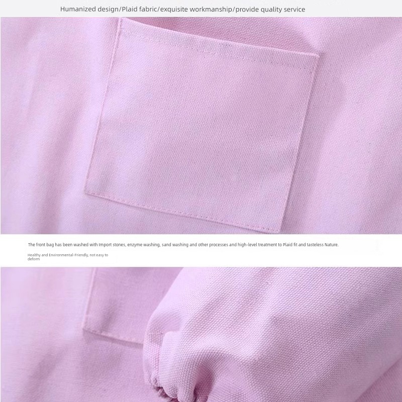 Kids Cotton Canvas Apron Sleeves Creative Apron Painting Apron Kids Chef Suit Chef Cap Printed Logo — 2