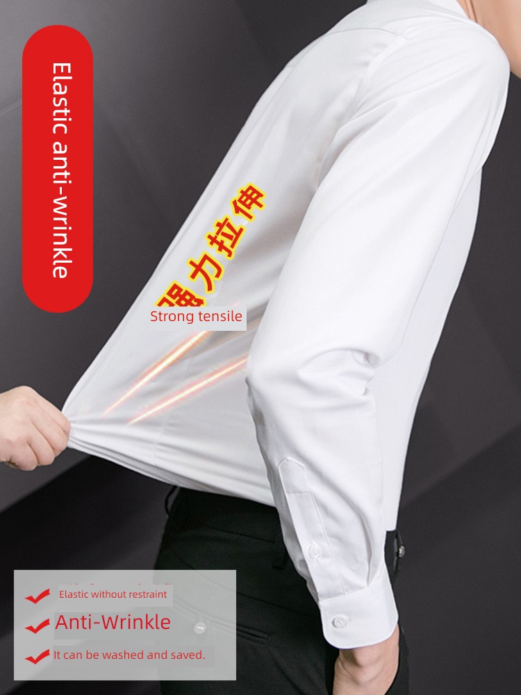 Chaopai summer leisure time business affairs formal wear Long sleeve white shirt