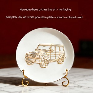 Cloisonné Enamel Porcelain Plate, Intangible Cultural Heritage Cloisonné Enamel Painting DIY Handmade Material Kit, Ca