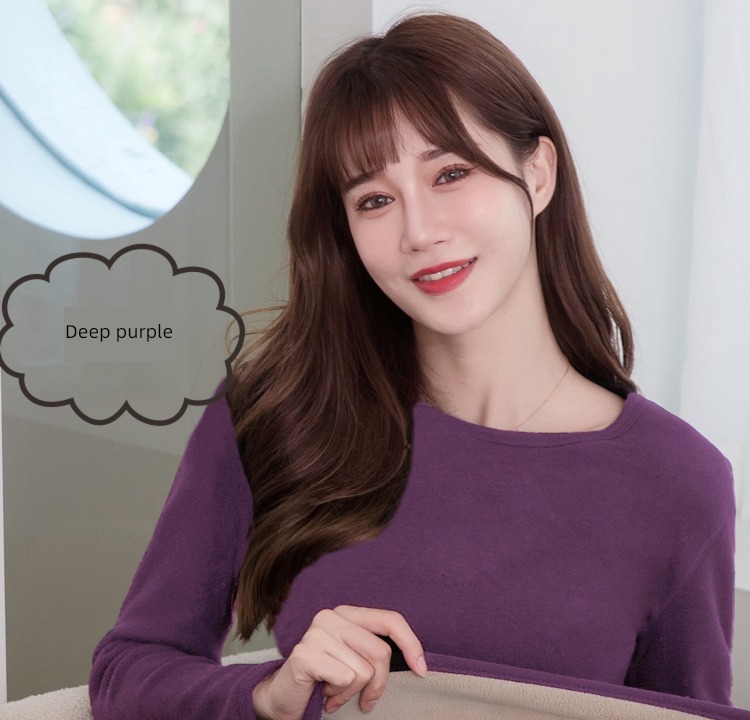 keep warm Underwear female Plush thickening suit one Cashmere Derong No trace fever Autumn clothes and pants Lay a foundation cotton jersey