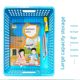 10-pack file frame accounting financial voucher storage basket bill basket office desk file blue plastic box multi-functional sorting data basket desktop supplies official documents basket a4 storage rack frame