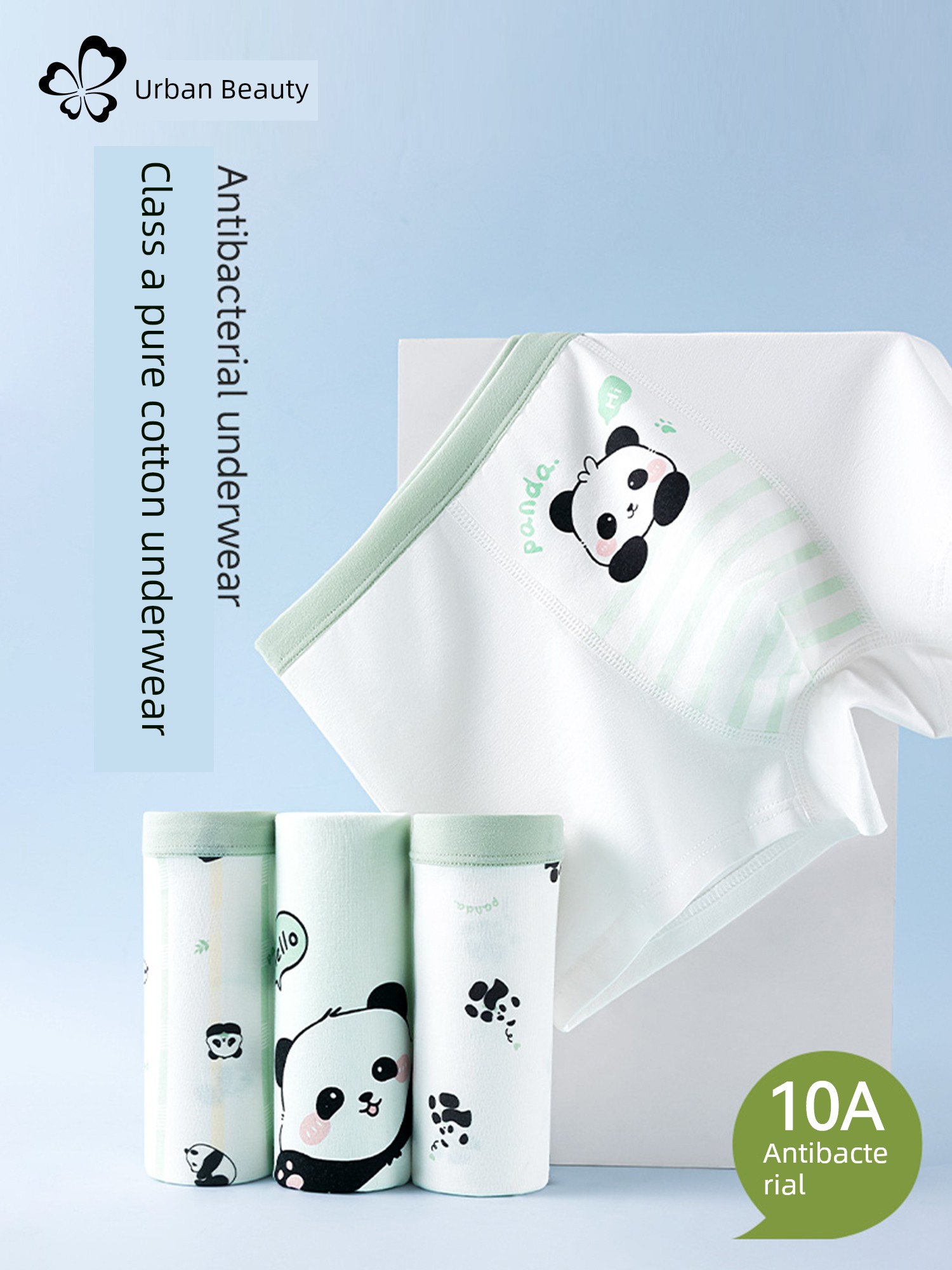 Urban Beauty Children's Underwear Boys' Pure Cotton Medium and Large Children's Breathable All-Season Cotton Boxer Shorts