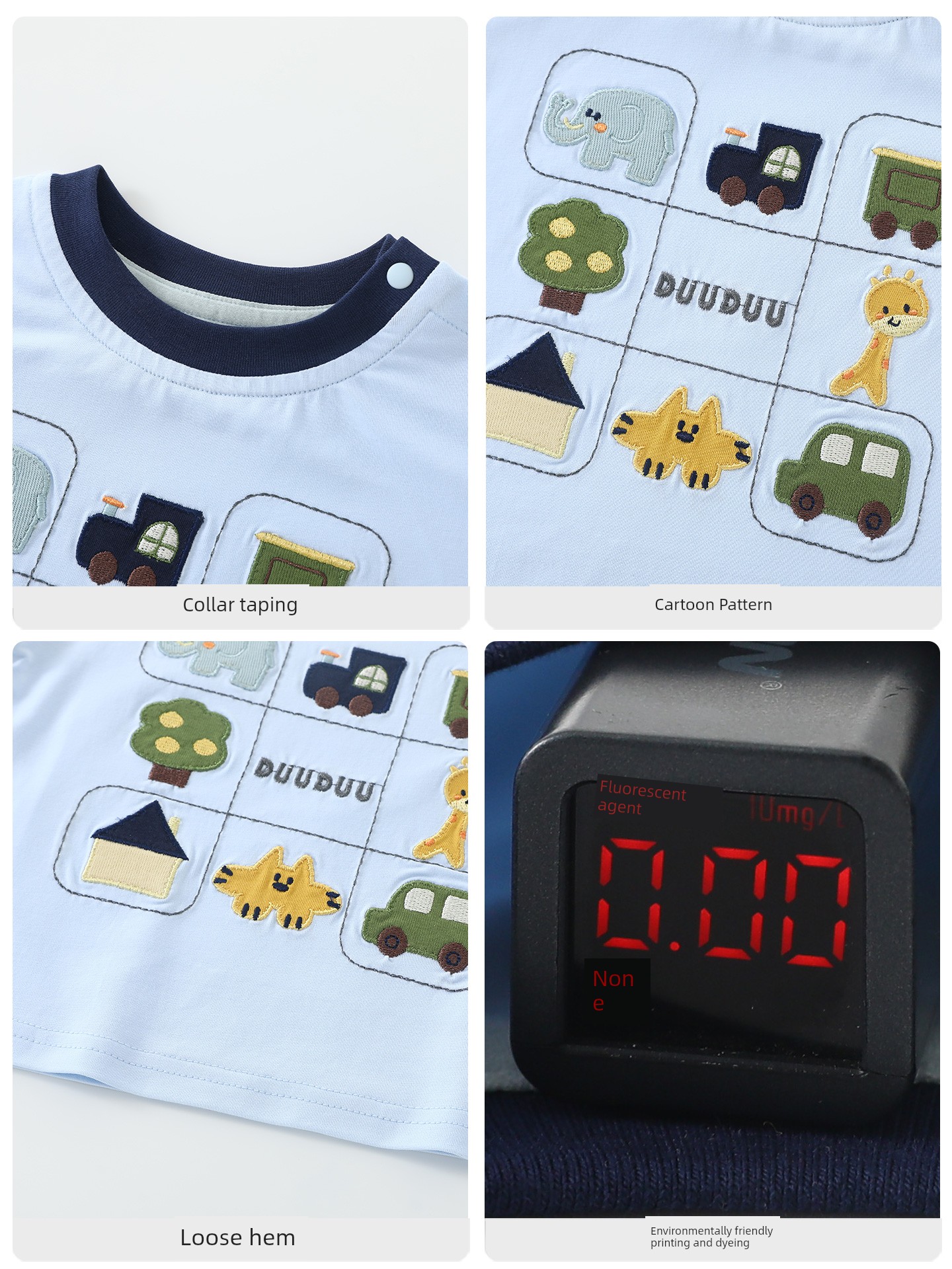 Duuduu Baby Short-Sleeved T-Shirt Summer Clothing Boys Cartoon Half-Sleeved Top Summer Baby Thin Casual Outing Wear — 4