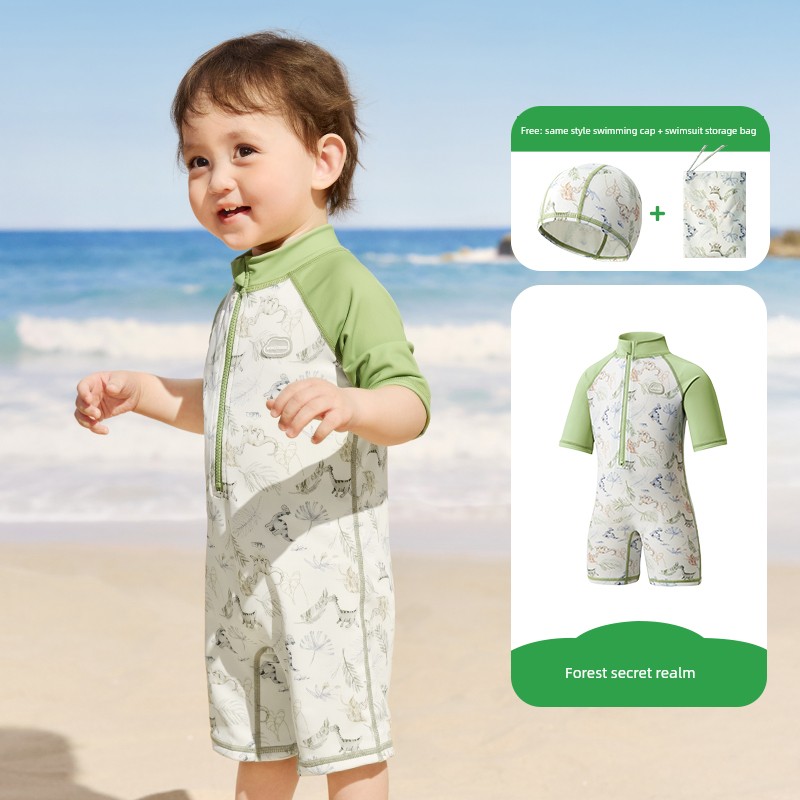 Kk Tree Children's Swimwear Boys Girls Sun Protection Baby Swimwear Toddler Two-Piece One-Piece Swimsuit Infant New Summer Model — 3