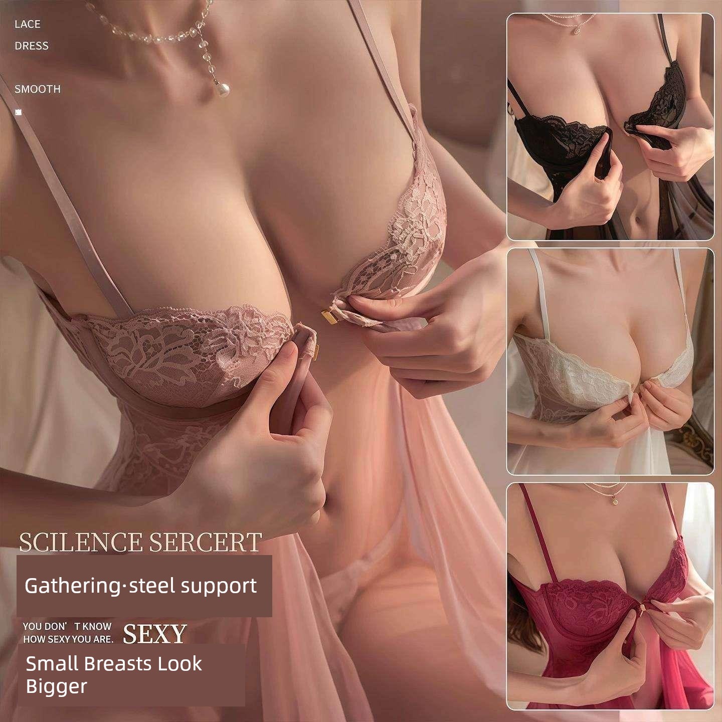 Sexy Lingerie with Underwire for Small Busts, Alluring Camisole Nightdress, Fun Intimate Wear, Couple's Warming Outfit