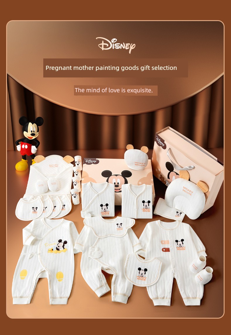 Disney Baby Clothes Gift Box, Newborn Baby Gift, High-End Practical Gift Set for Meeting the Baby — 10