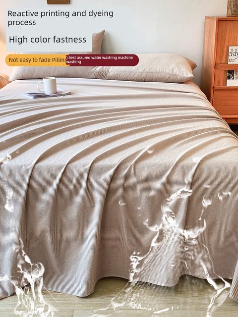 Pure cotton wash cotton bed sheets single piece cotton 100 student dormitory single bed single pillow case bed cover three piece set 3 new models