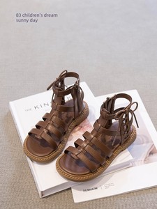 女童凉鞋儿童罗马鞋2026新款中大童软底女孩夏季童鞋女宝夏款鞋子