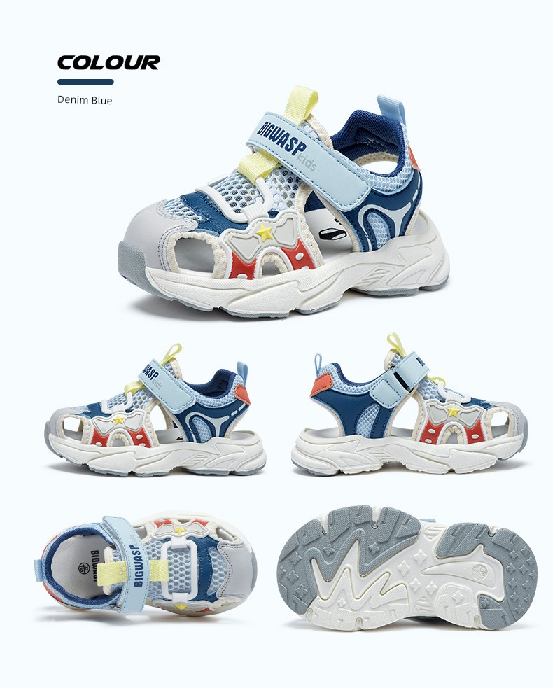 Bumblebee Functional Velcro Breathable Soft Bottom Children's Shoes — 12