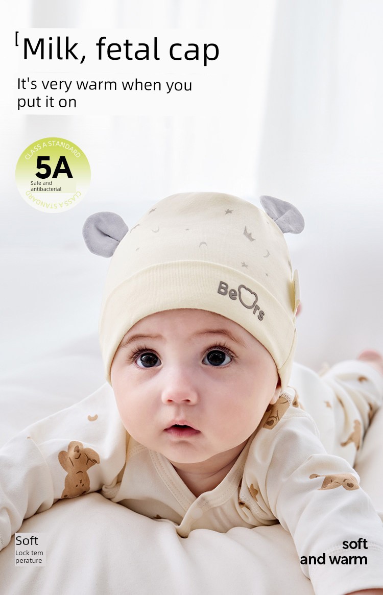 Spring and Autumn Pure Cotton Baby Double-Layer Baby Hat — 3