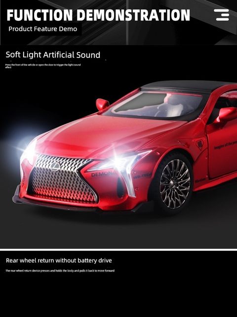 Simulation Lexus LC500 car model metal car model ornament collection alloy children toy car boy