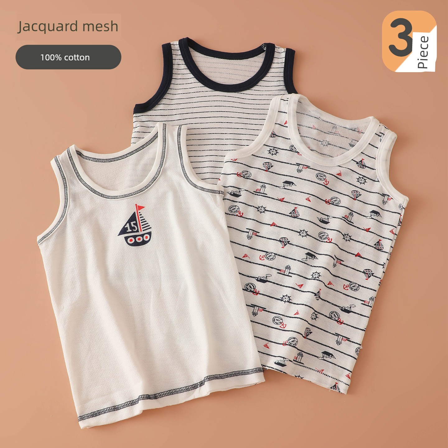 Summer Bottoming Shirt Sweat-Absorbent Breathable Hurdle Pure Cotton Vest — 7
