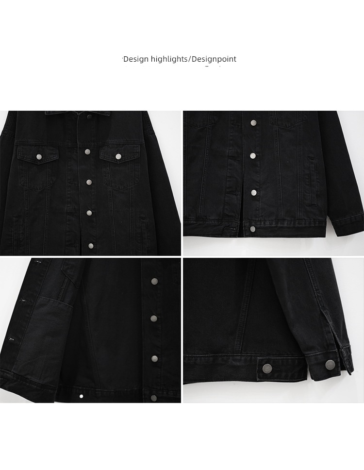 soft black Korean version easy ins chaqueta