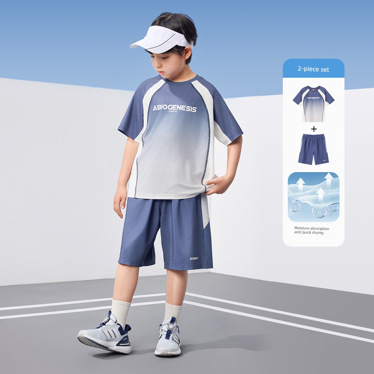 Zuoxi Kidsren's Clothing Boys' Suit Summer Quick-Drying Sports Short-Sleeved 2026 New Kidsren's Basketball Uniform Two-Piece Summer Suit — 1