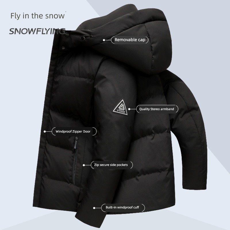 snow flying Hooded have cash less than that is registered in the accounts Benmingnian gules Down Jackets
