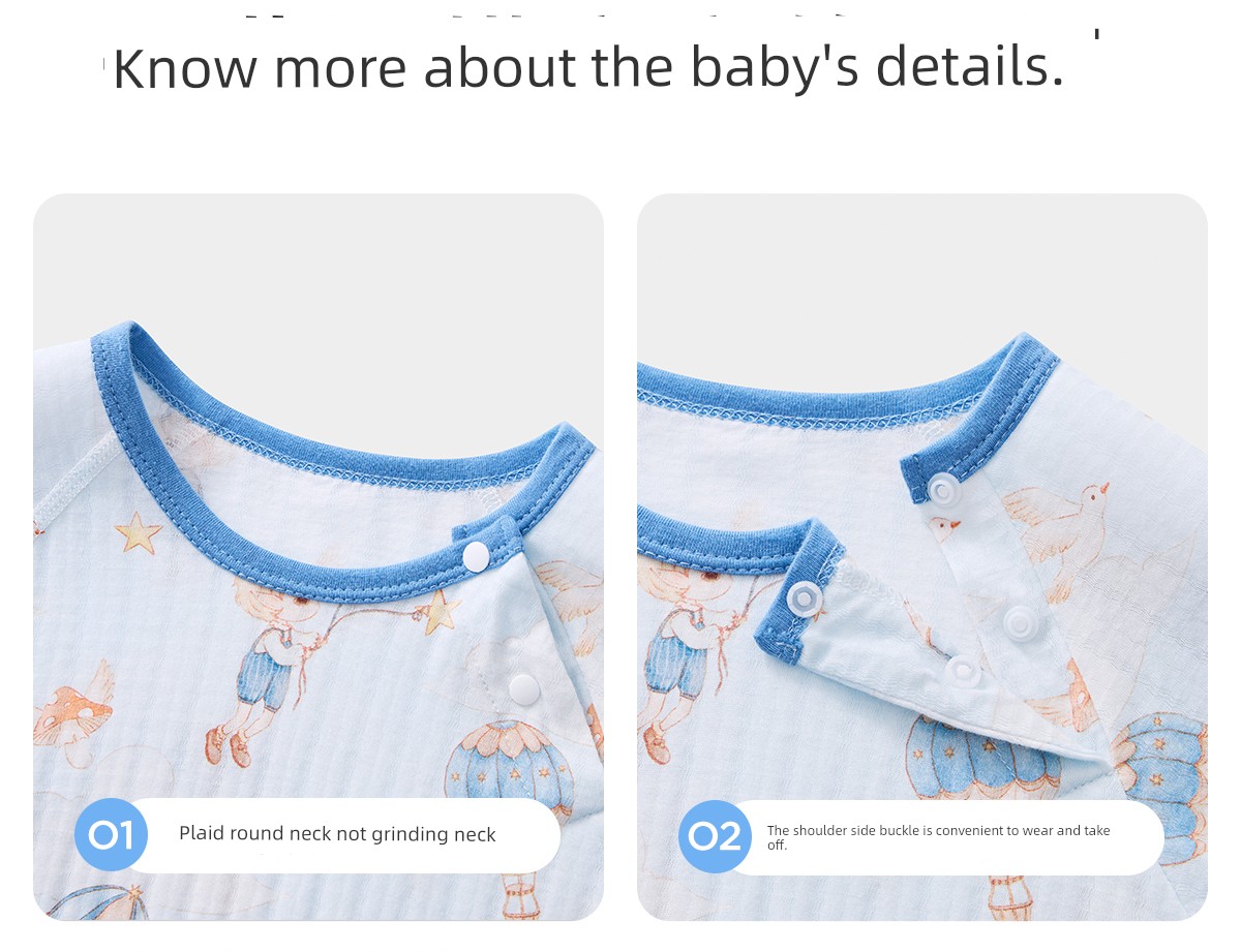 Jq Jingqi {Cloud Soft Cotton} Baby Clothes Pure Cotton Class a Unisex Baby 2026 Autumn Homewear One-Piece Pajamas — 28