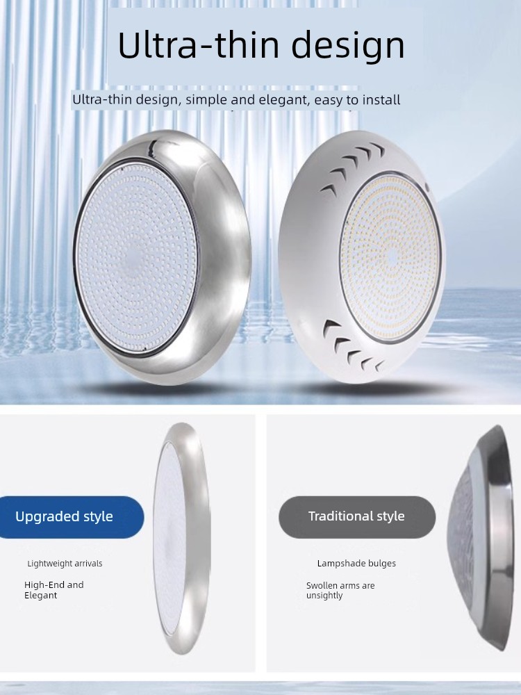 Ultra-Thin Swimming Pool Light, Underwater Wall Light, Waterproof Led Underwater Spotlight, Fish Pond Landscape Swimming Pool Special Light