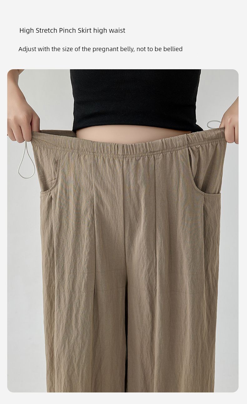 Pregnant Women's Pants Thin Summer Outwear No Belly Support Casual Yamamoto Loose Pants Loose Half Length Shorts Fashionable Summer Clothing — 21