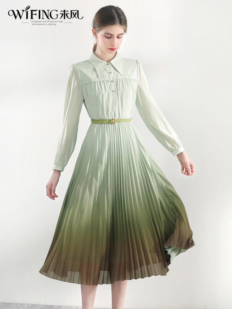 No wind Chiffon Dress spring have more cash than can be accounted for Retro shirt