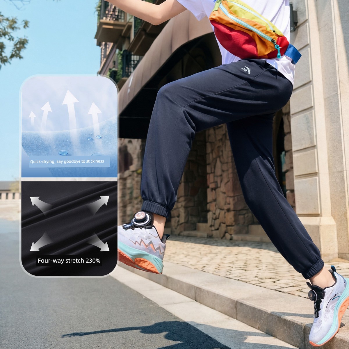 Anta Kidsren's Clothing Boys' Pants Spring and Autumn Quick-Drying Long Pants 2026 New Autumn Sweatpants Youth Sports Pants — 1