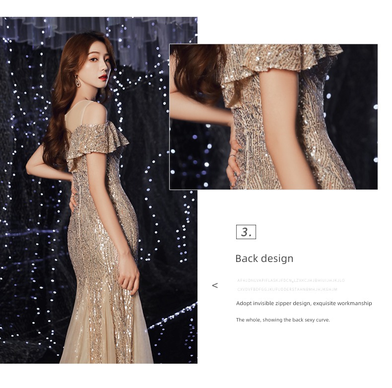 banquet heavy industry Sequins fish tail have more cash than can be accounted for Self-cultivation Evening dress