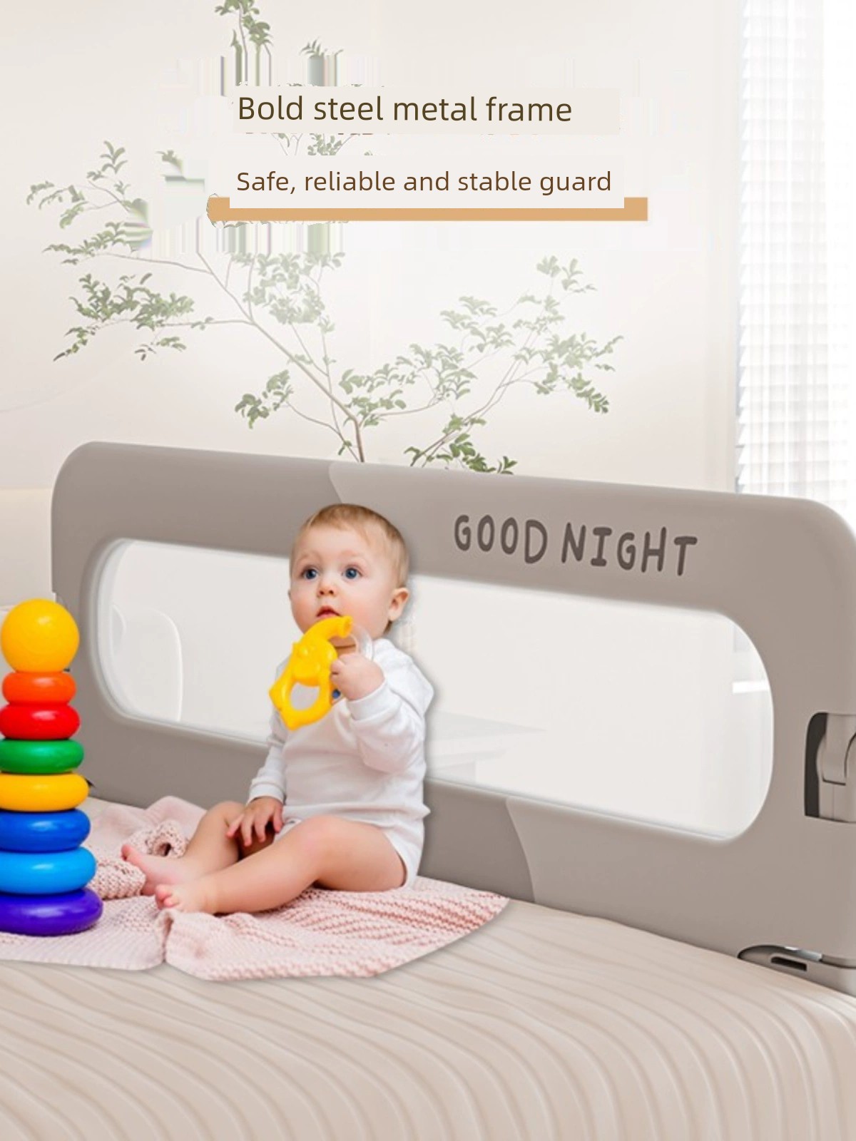 兒童床護欄寶寶防護欄嬰兒防掉床邊擋板旅行摺疊兒童便捷護欄一面單側可調節高度