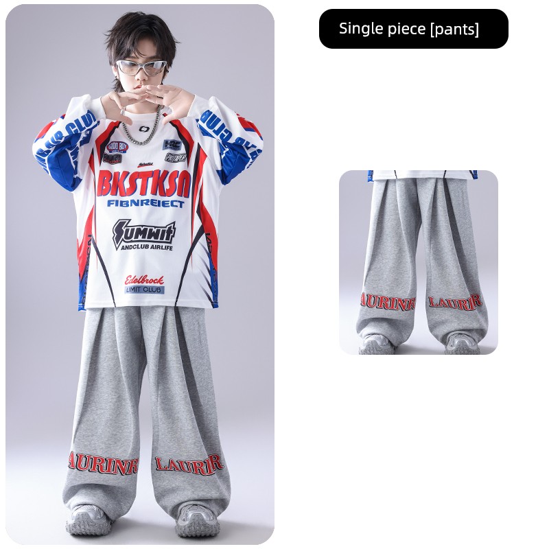 Children's Hip-Hop Performance Costumes, Hip-Hop Boys' Performance Outfits, Hip-Hop Drum Set Girls' Cool and Trendy Autumn Dance Costumes — 4