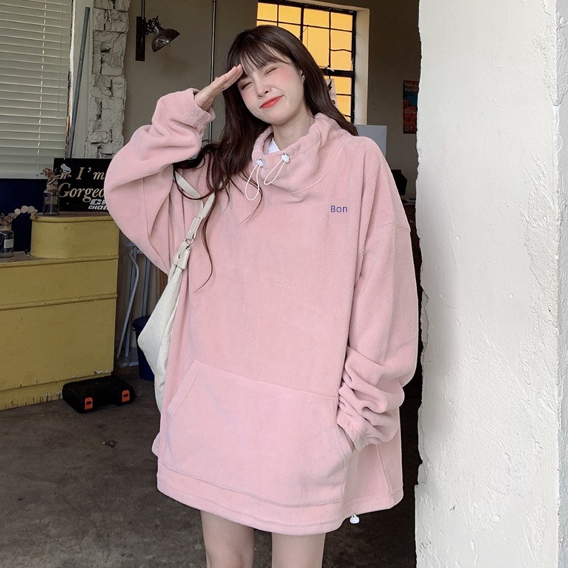 chic High collar easy bf Lazy wind thickening Sweater