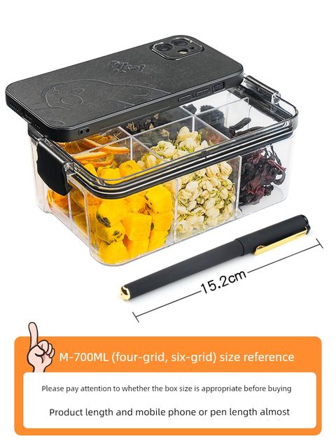 Flower tea partition storage box Health tea Chinese medicinal materials package box Food spice fruit pastry food grade sealed jar