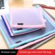 Yanle wire mesh breathable file bag transparent a4 file bag student subject classification grid bag storage bag examination bag transparent zipper bag large capacity information bag A5A6 art bag tutor bag