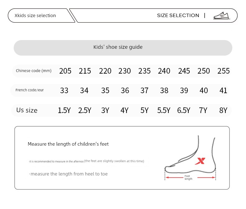 Xtep Children's Shoes Autumn New Model Boys' Sports Shoes with Buckle Breathable Mesh Running Shoes for Older Children Wide-Fit Shoes — 20