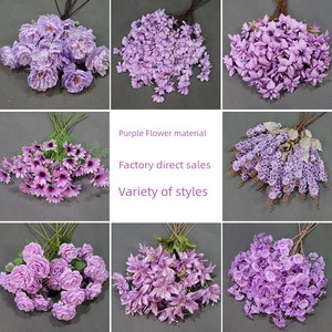 Purple Wedding Series Artificial Flowers Wedding Hall Shopping Window Decorative Background Road Lead Flower Arrangement