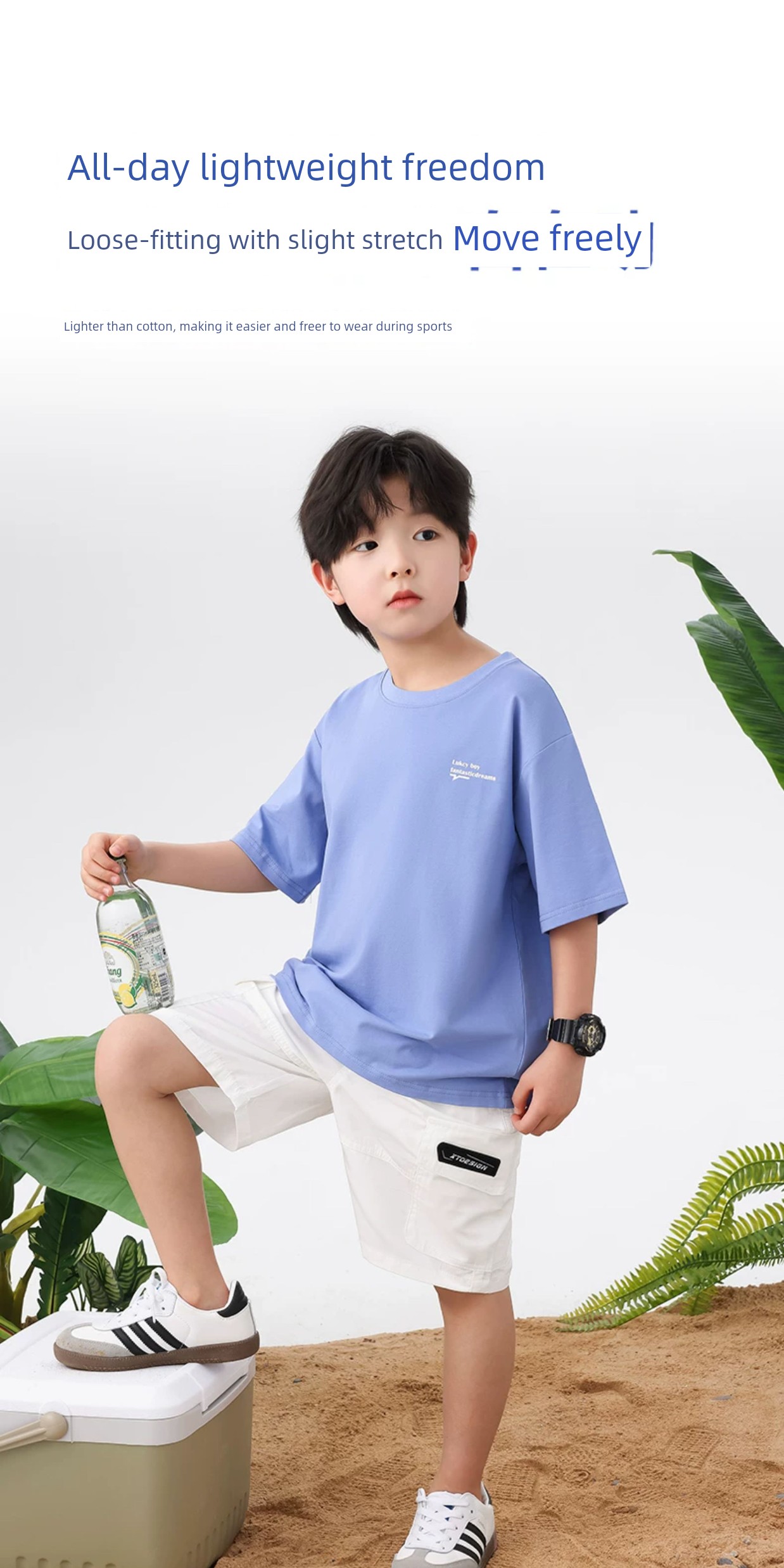 Zuoxi Children's Clothing Boys' T-Shirt Short-Sleeve Kids' Summer Top 2026 New Model Boys' Big Kids Summer Cool Half-Sleeve Shirt — 13