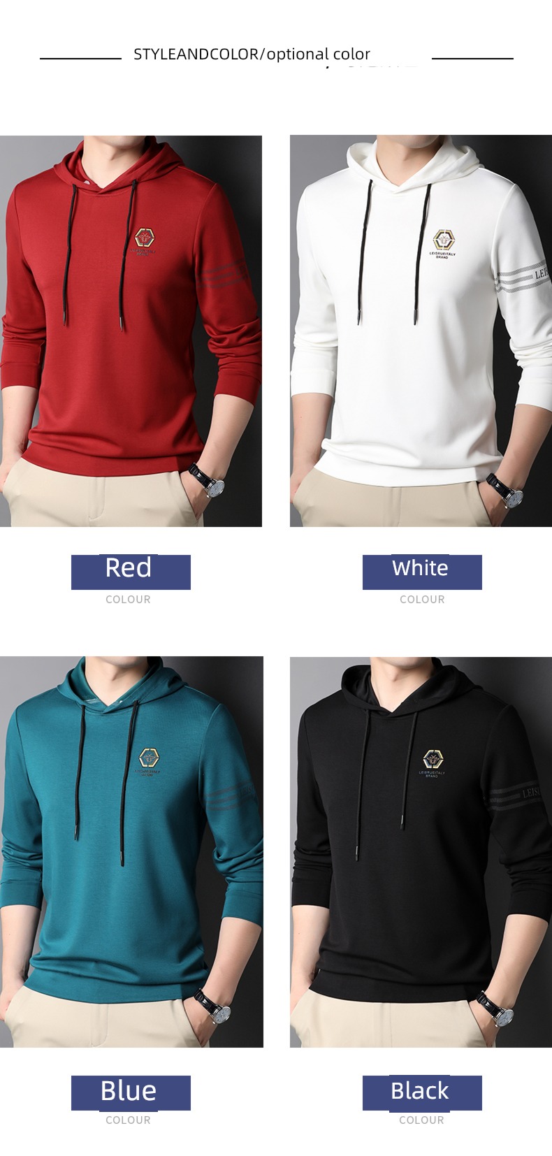 hyz  Spring and Autumn Compassionate Undershirt Hooded Sweater