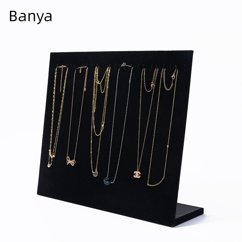 Pendant Ear Studs Display board Jewelry cabinet flannelette Necklace