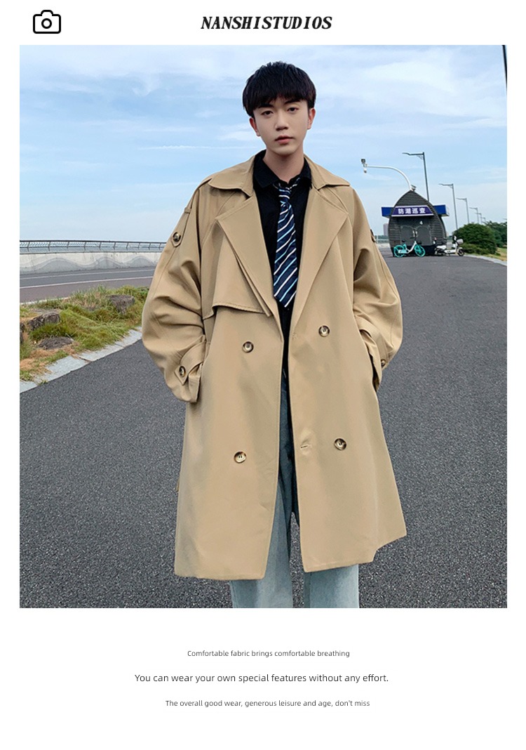 autumn Medium and long term ins Simple and versatile leisure time Windbreaker