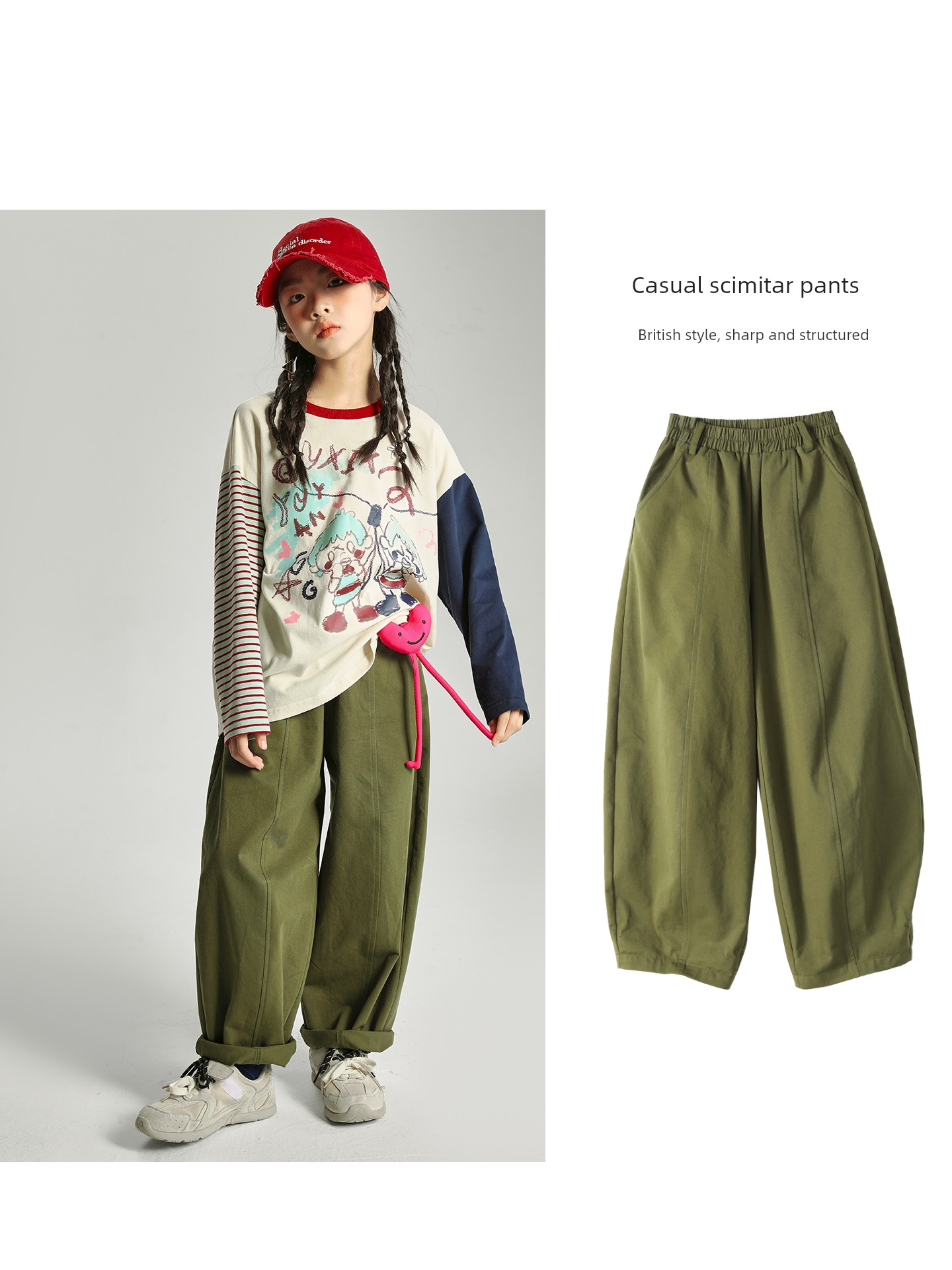 Rain Star Rain Yan Girls' Casual Pants Autumn 2026 New Style for Older Children Trendy Cool Long Pants Wide-Leg Pants — 3
