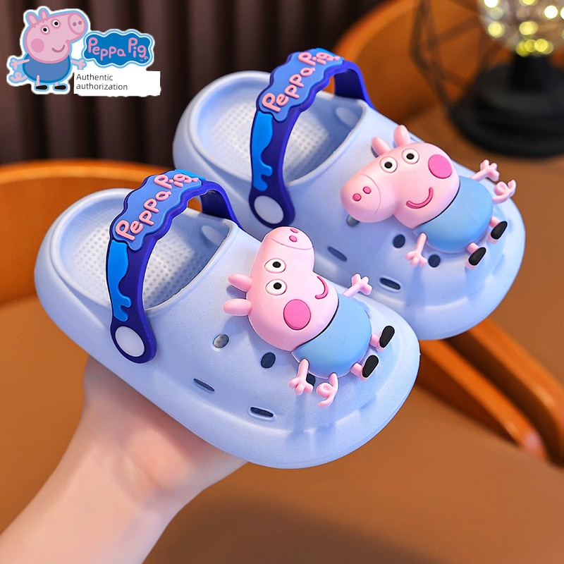 Peppa Pig Official Cartoon Slippers for Children Summer 2026 Home Bath Non-Slip Baby Outdoor Soft Sole Clogs — 6