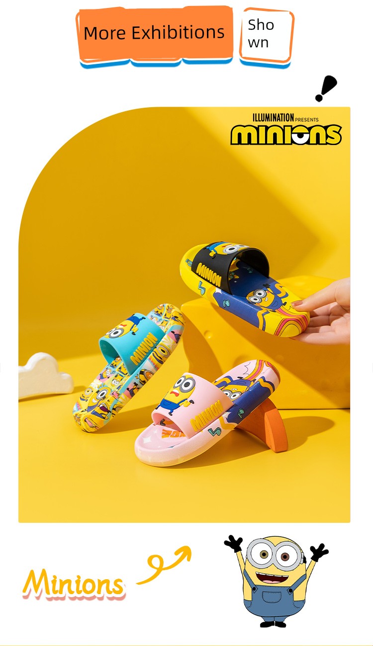 Minions Children's Slippers Indoor Summer Cartoon Home Non-Slip 2026 New Model Parent-Child Boys Girls Sandals — 19