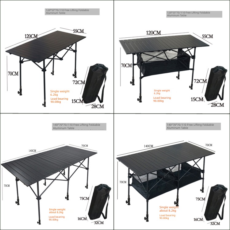 fold Set up a stall table portable sandy beach camping outdoors