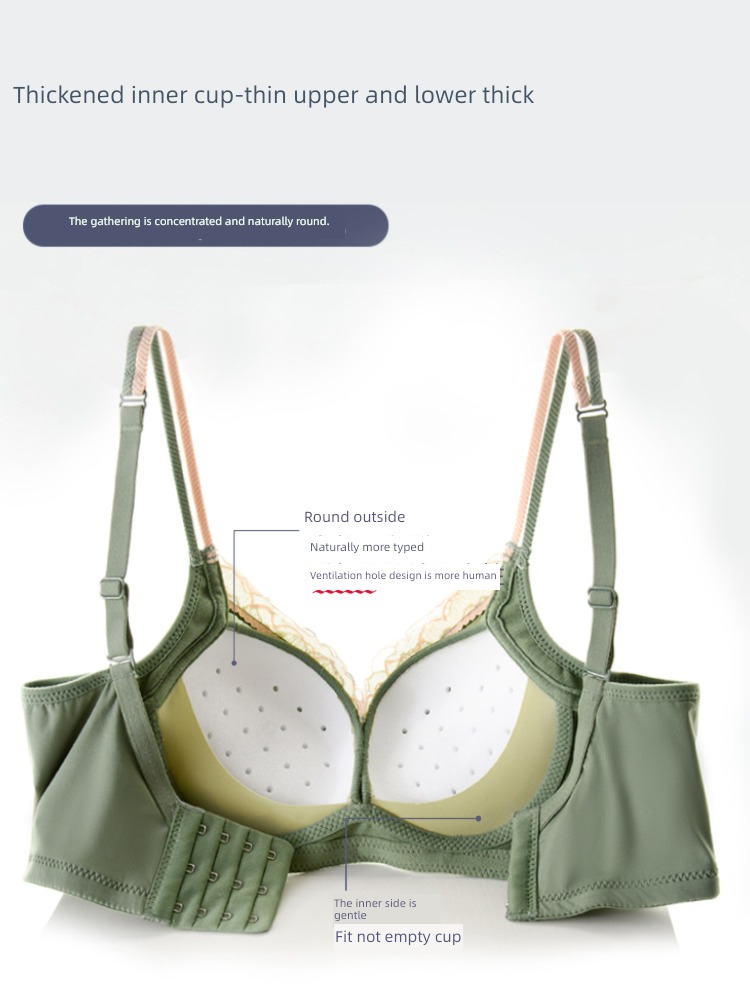 Wireless  Anti sagging Wen bra thickening Upper support Underwear