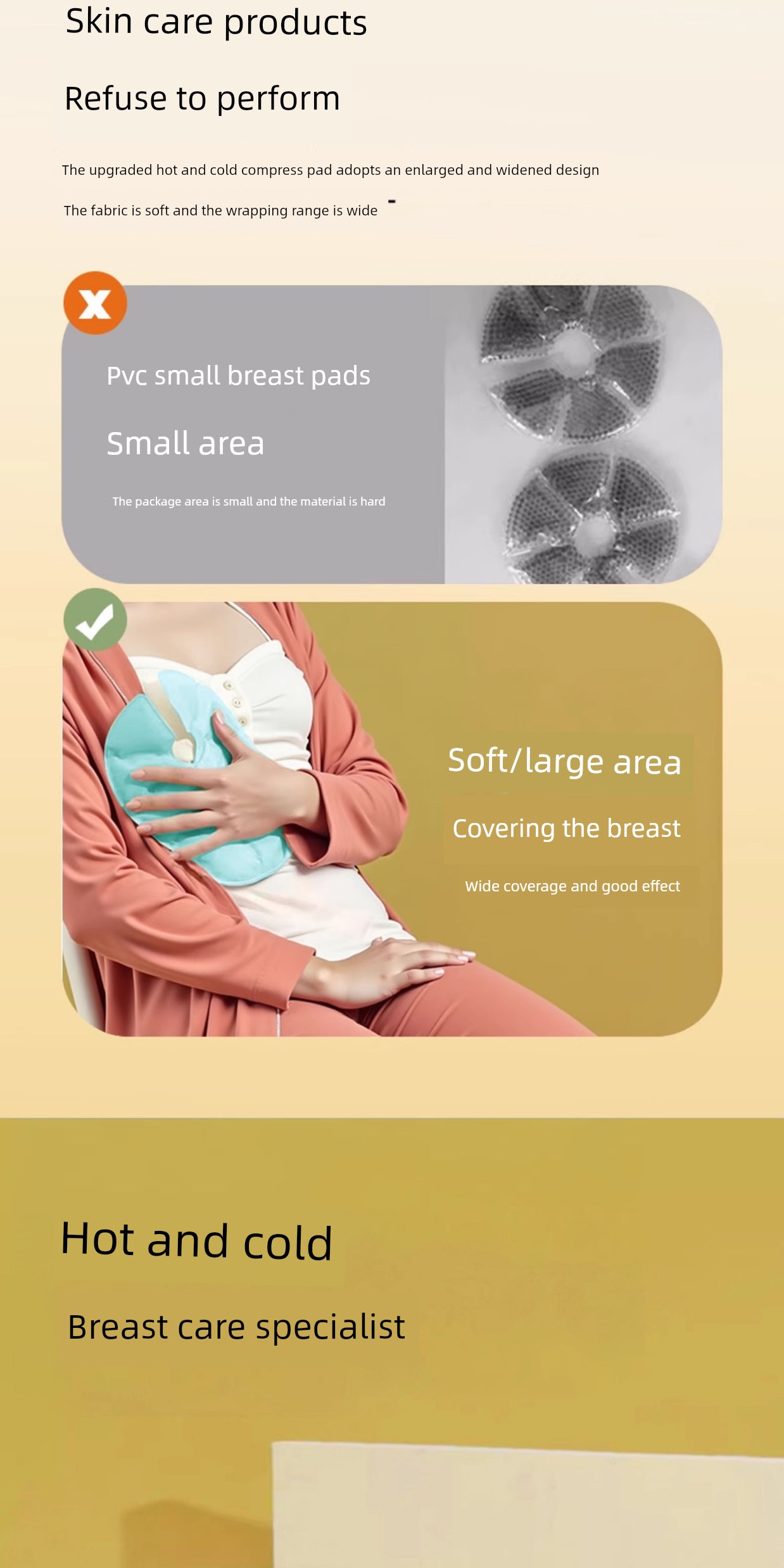 Breast Hot and Cold Compress Pads for Breast Swelling, Breast Compress for Milk Flow, Breast Cold Compress Patch, Magic Ice Pack for Postpartum Women to — 14