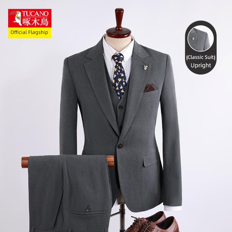 Woodpecker Self-cultivation business affairs groomsman marry man 's suit suit