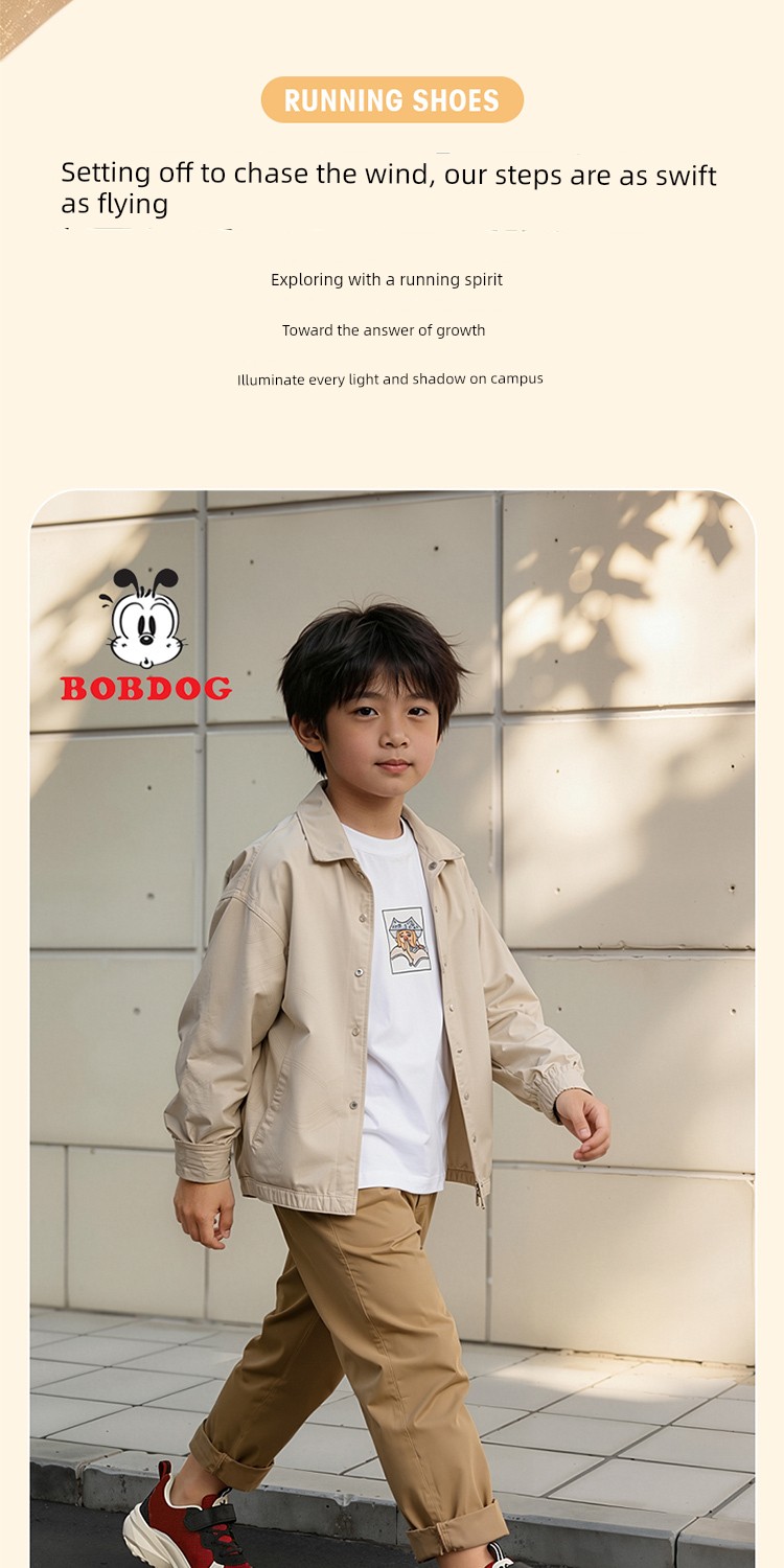 Babudou Kidsren's Sports Shoes New Autumn Mesh Breathable Mesh Shoes for Middle-Aged and Older Boys' Shoes Student Running Shoes — 3