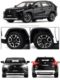 Simulation JKM 1/32 Toyota RAV4 Rongfang alloy car model sound and light steering shock absorption model boy toy car