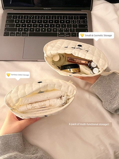 Ins put aunt sanitary napkin storage bag student portable small high-value large capacity tampon bag menstruation bag